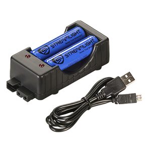 Laadsysteem + 2x 18650 Li-Ion batterij - Streamlight