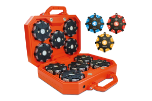 PulsarNavstar 12V/230V, 10 stuks - blauw, rood, geel